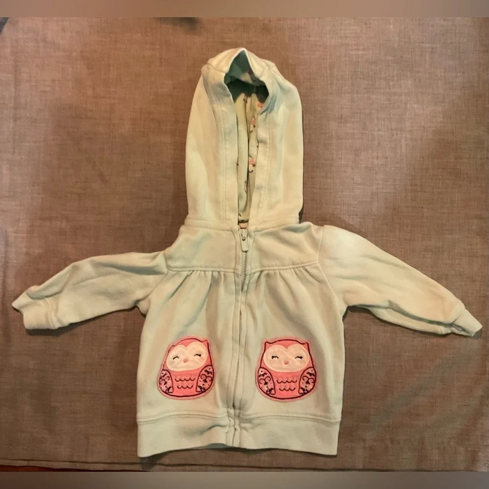 Carters zip up hoodie jacket